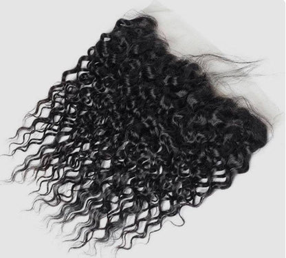 13x4 water wave lace frontal black