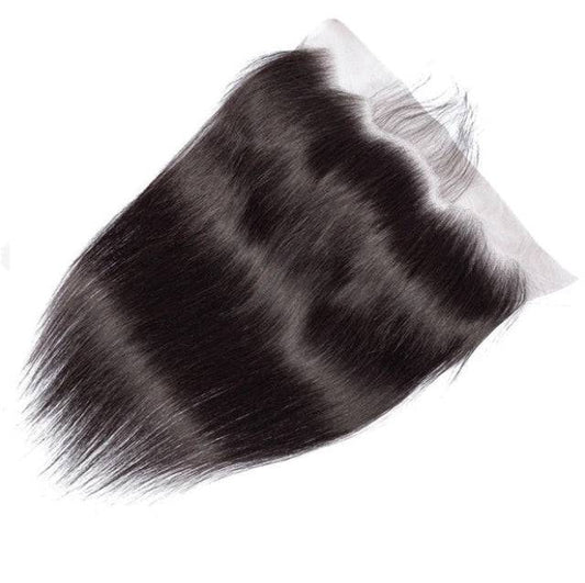 Raw silky straight 13x6 HD lace frontal with natural virgin hair, ideal for wig construction and versatile styling in lengths 14”-20”.