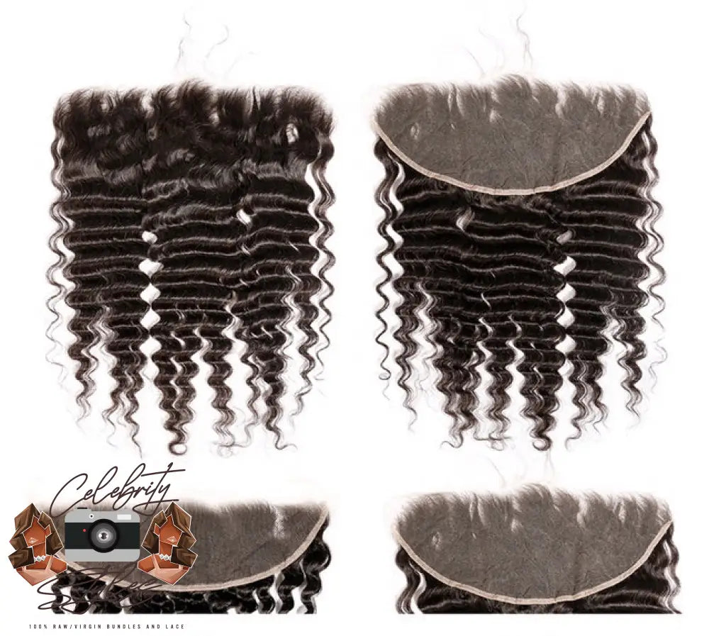 Celebrity Styles Raw Deep Wave 13X4 Hd Lace Frontals 14