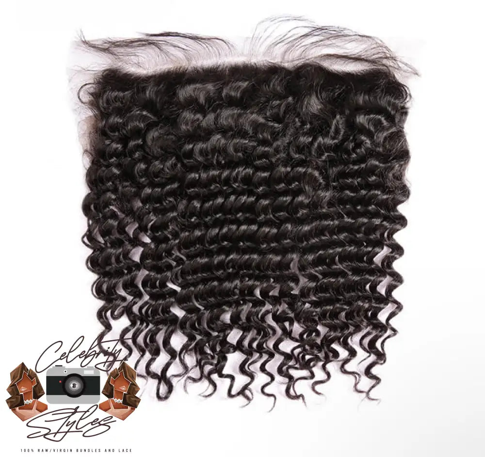 Celebrity Styles Raw Deep Wave 13X6 Hd Lace Frontals 14