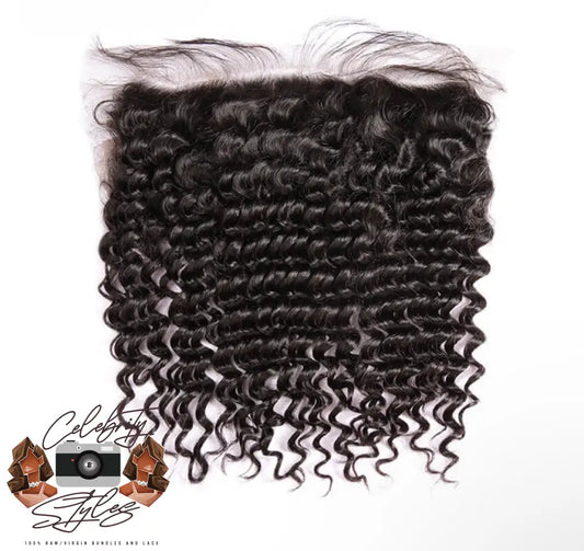 Celebrity Styles Raw Deep Wave 13X6 Hd Lace Frontals 14