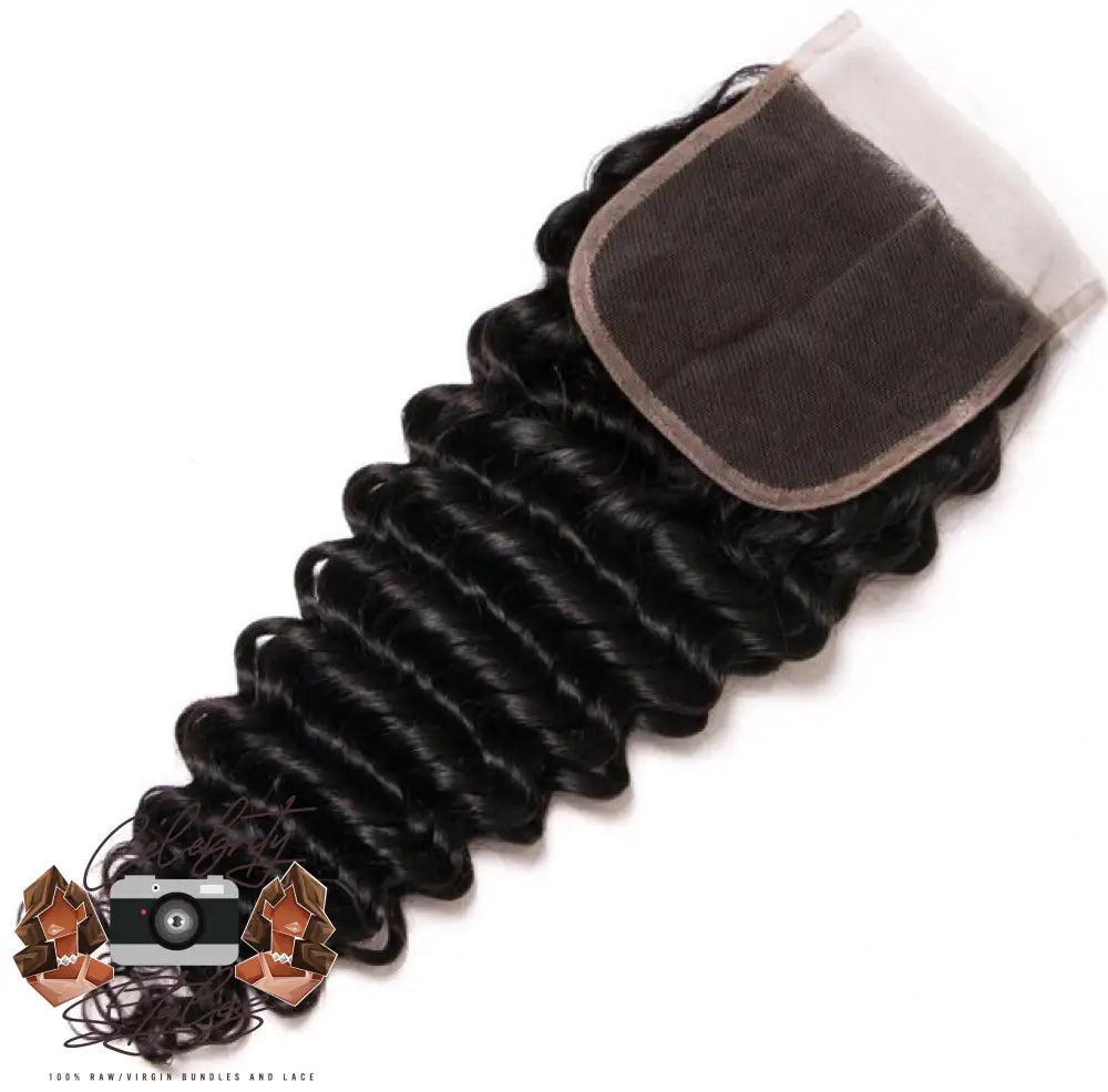 Celebrity Styles Raw Deep Wave 4X4 Hd Lace Closures